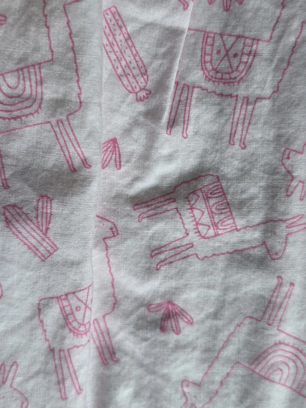 Girls' Pink Printed Cotton Sundress